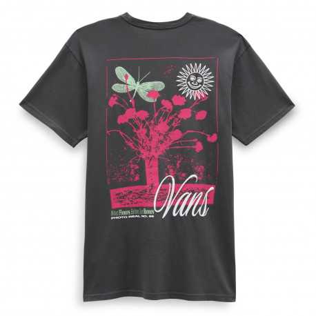 Wildflower photo negative vintage ss tee - Asphalt