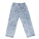 NONSENSE, Pant biggerfoot denim light, Acid denim