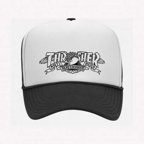 Cap mag banner trucker - Black black white