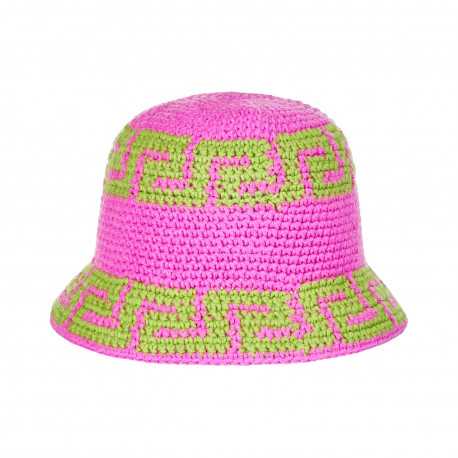 Rrrrrr! crochet hat - Pink lime