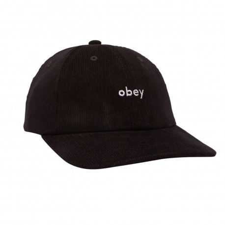 Lowercase corduroy 6 panel str - Black