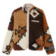 OBEY, Moroccan rug sherpa jacket, Brown multi