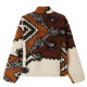 OBEY, Moroccan rug sherpa jacket, Brown multi