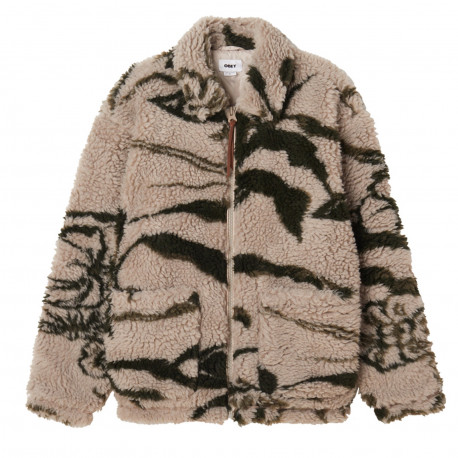 Mushroom sherpa jacket - Silver grey multi