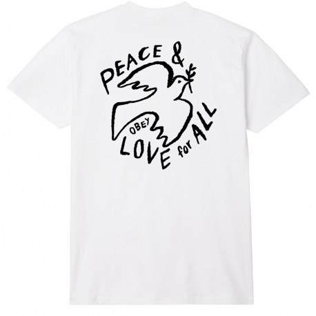 Obey peace & love for all - White