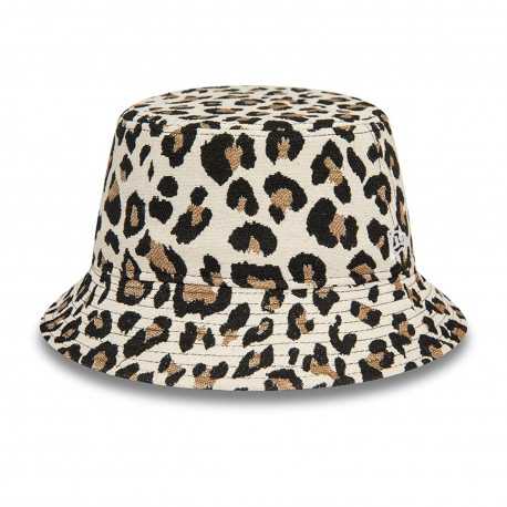 Wmns leopard bucket newera - Stnblk