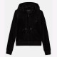 JUICY COUTURE, Zip through hoodie with zip pull & jc., Black