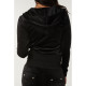 JUICY COUTURE, Zip through hoodie with zip pull & jc., Black