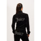 JUICY COUTURE, Velour track pant with diamante branding, Black