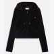 JUICY COUTURE, Classic velour hoodie with juicy logo, Black