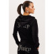 JUICY COUTURE, Classic velour hoodie with juicy logo, Black