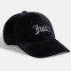 JUICY COUTURE, Velour & diamante baseball cap, Black