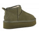 COLORS OF CALIFORNIA, Platfrom winter boot in suede, Military