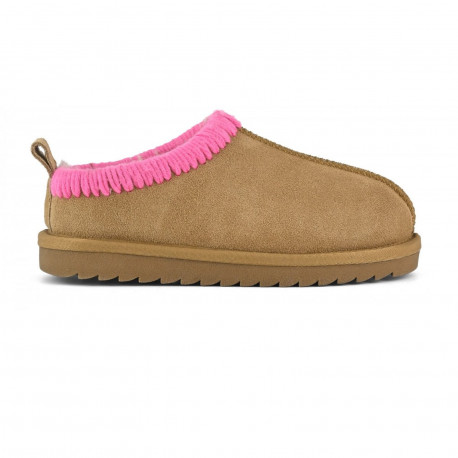 Big threads slipper - Tan