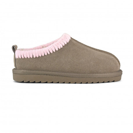 Big threads slipper - Taupe