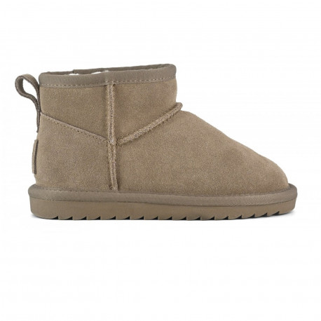 Short winter boot in suede - Taupe