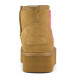 COLORS OF CALIFORNIA, Platform boot spike stitching, Tan