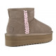 COLORS OF CALIFORNIA, Platform boot spike stitching, Taupe