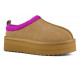 COLORS OF CALIFORNIA, Eggy platform bold stitching, Tan