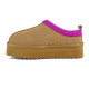 COLORS OF CALIFORNIA, Eggy platform bold stitching, Tan