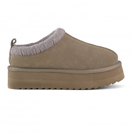 Eggy platform bold stitching - Taupe