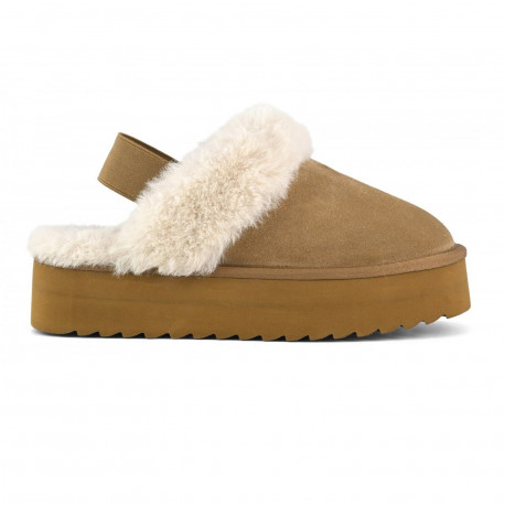 Platform slipper - Tan