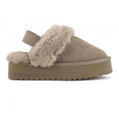 Platform slipper - Taupe