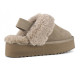 COLORS OF CALIFORNIA, Platform slipper, Taupe