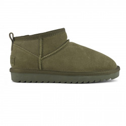 COLORS OF CALIFORNIA, Short winter boot in suede, Military