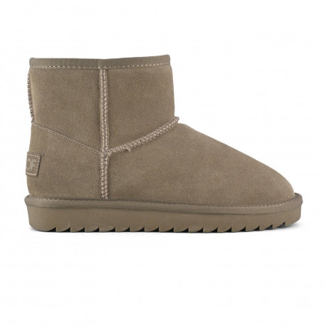 Winter boot in suede - Taupe