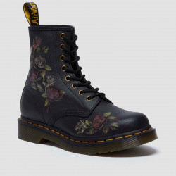 DR. MARTENS, 1460, Black decayed roses classic tumbled nappa