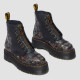 DR. MARTENS, Sinclair, Black decayed roses classic tumbled nappa