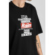 WASTED, Rain t-shirt, Black