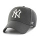 47 BRAND, Cap mlb newyork yankees mvp snapback, Charcoal