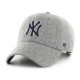 47 BRAND, Cap mlb new york yankees chain stitch clean up, Grey