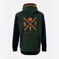 WATTS, Sweat polaire, Forest green / orange