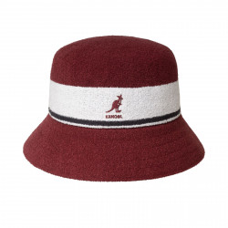 KANGOL, Bermuda stripe bucket, Cranberry