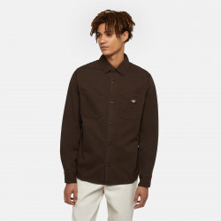 DICKIES, Duck canvas ls shirt, Dark brown