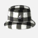 KANGOL, Faux fur bucket, Black check