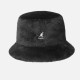 KANGOL, Faux fur bucket, Solid black