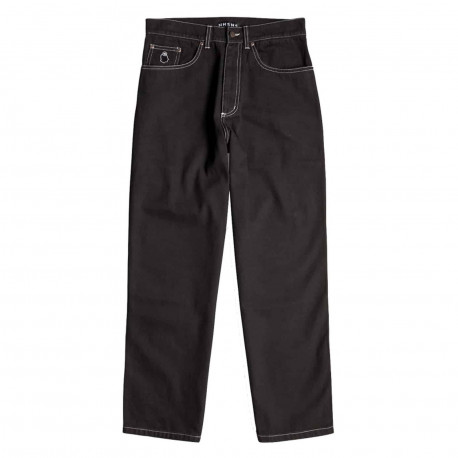 Pant yeti denim - Black white stitching