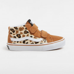 VANS, Sk8-mid reissue v leopard glittere, Brown/true whit