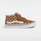 VANS, Sk8-mid reissue v neutral checkerboarde, Brown/true whit