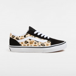 VANS, Old skool leopard glitter, Black/brown