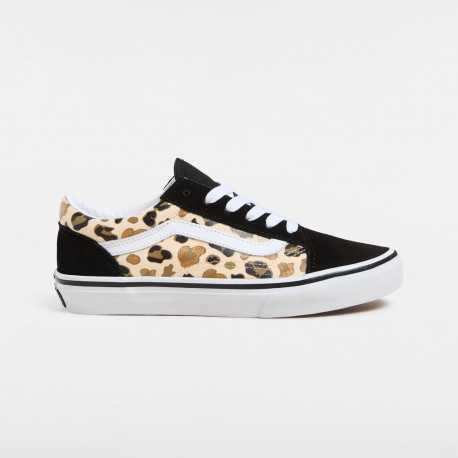 Old skool leopard glitter - Black/brown