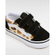 VANS, Old skool v leopard glitter, Black/brown