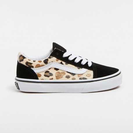 Old skool leopard glitter - Black/brown