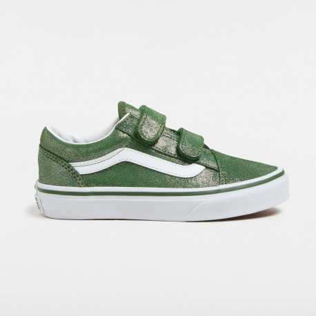 Old skool v tinsel suedee - Green/true whit