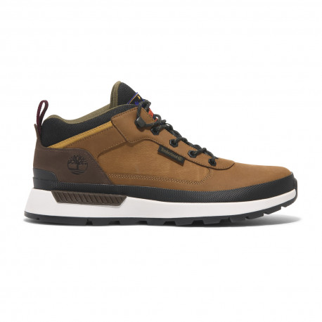 Field trekker low lace up sneaker - Medium brown nubuck