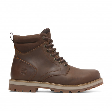 Britton road mid lace up waterproof boot - Rust full grain